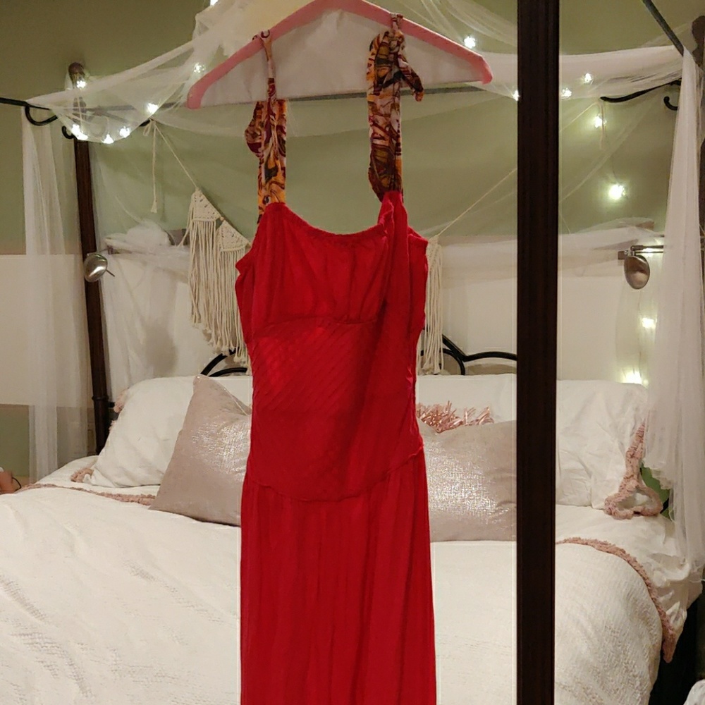 Coral free people dress